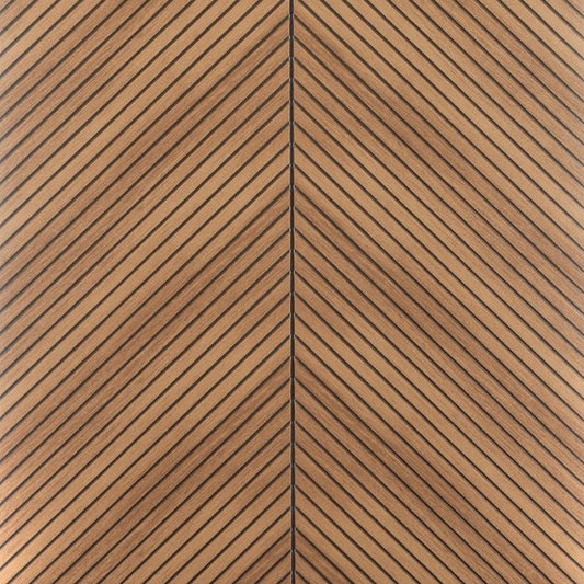 Golden Oak Herringbone Polypropylene Interior Decorative Wall Panel