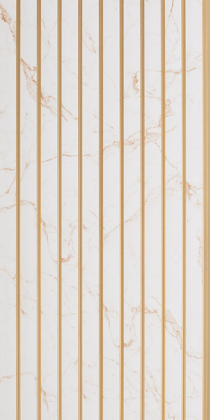 Gilded Vein Two-Tone Large Slatted Polypropylene Interior Decorative Wall Panel