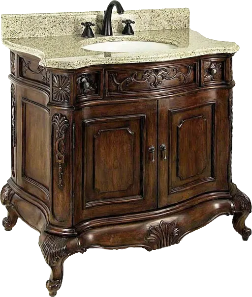 [CLEARANCE] Empire Industries Lido Dark Wood 36” Bathroom Vanity [BASE + COUNTERTOP]