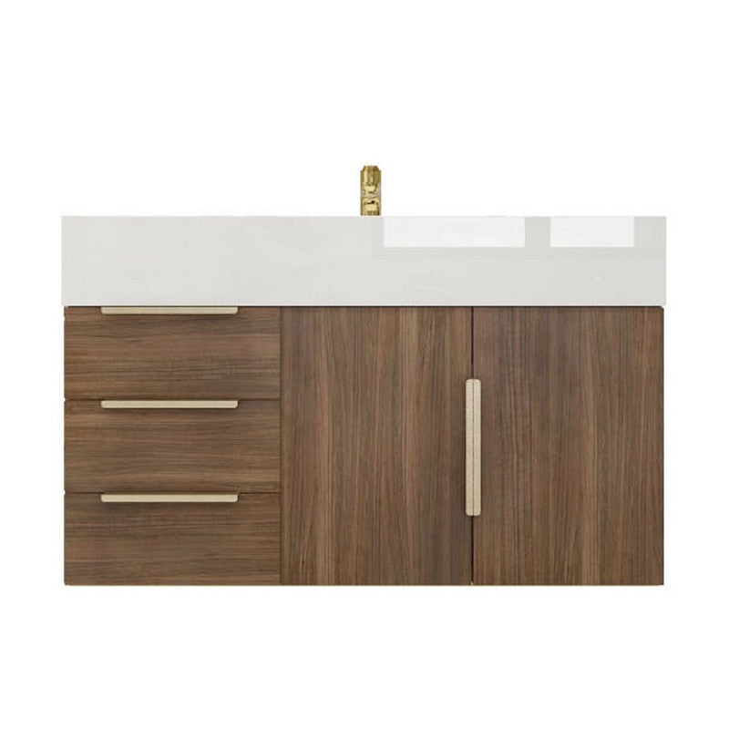 Bethany 36" Wall Mounted Bathroom Vanity with Acrylic Integrated Sink Top