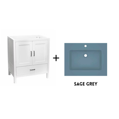 Catalina 36" Freestanding Bathroom Vanity with Solid Surface Integrated Sink Top