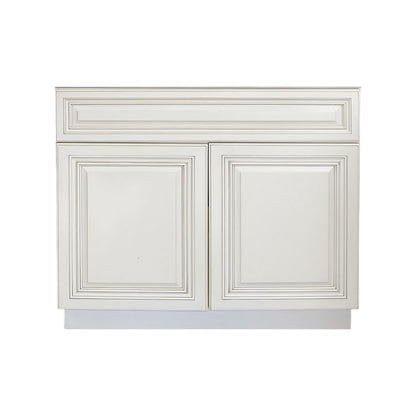 RTA Antique White Raised Panel 36" Freestanding Bathroom Vanity Sink Base with Optional Quartz or Ceramic Countertop