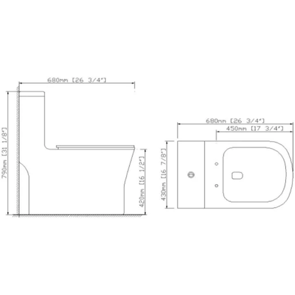 Lincoln One-Piece Dual-Flush Elongated Toilet