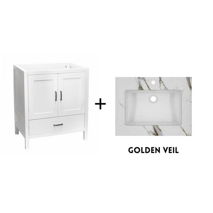 Catalina 36" Freestanding Bathroom Vanity with Solid Surface Integrated Sink Top