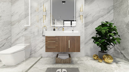 Bethany 36" Wall Mounted Bathroom Vanity with Reinforced Acrylic Integrated Sink Top