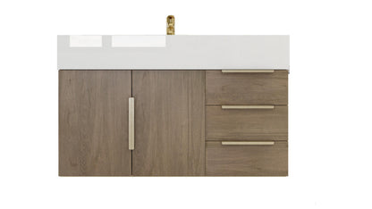 Bethany 36" Wall Mounted Bathroom Vanity with Reinforced Acrylic Integrated Sink Top