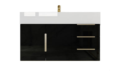 Bethany 36" Wall Mounted Bathroom Vanity with Reinforced Acrylic Integrated Sink Top