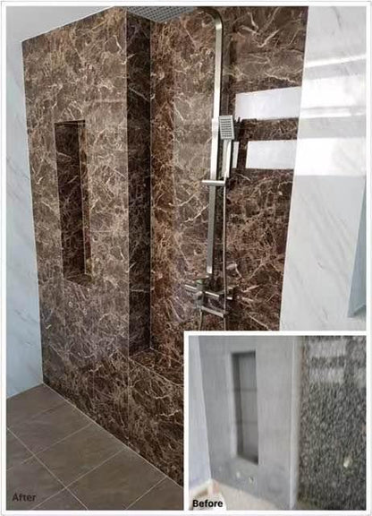 Brown Marble PVC Shower / Interior Decorative Wall Panel