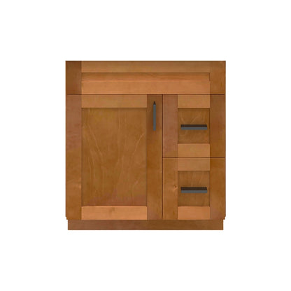 RTA Maple Shaker 30" Freestanding Bathroom Vanity Combo Base with Optional Quartz or Ceramic Countertop