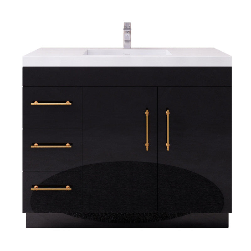 Elsa 42" Freestanding Bathroom Vanity with Reinforced Acrylic Integrated Sink Top