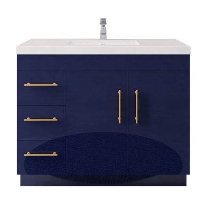 Elsa 42" Freestanding Bathroom Vanity with Reinforced Acrylic Integrated Sink Top