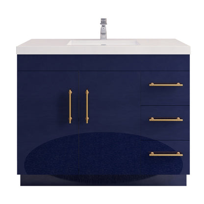 Elsa 42" Freestanding Bathroom Vanity with Reinforced Acrylic Integrated Sink Top
