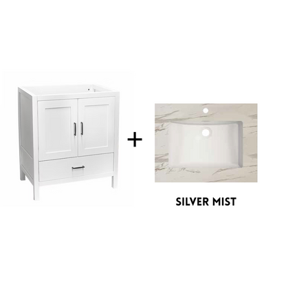 Catalina 36" Freestanding Bathroom Vanity with Solid Surface Integrated Sink Top