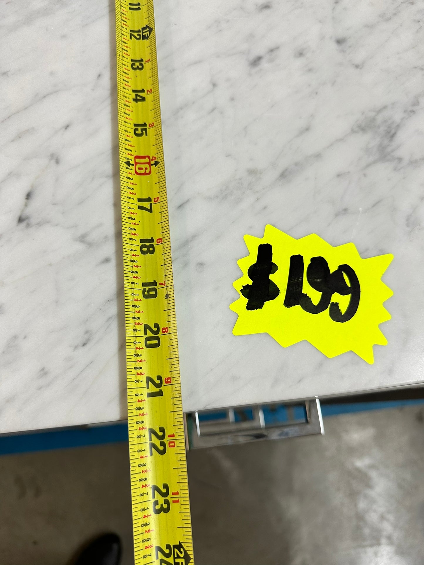 [CLEARANCE] 42" White Cararra Marble Left Sink Vanity top