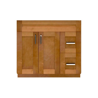 RTA Maple Shaker 36" Freestanding Bathroom Vanity Combo Base with Optional Quartz or Ceramic Countertop