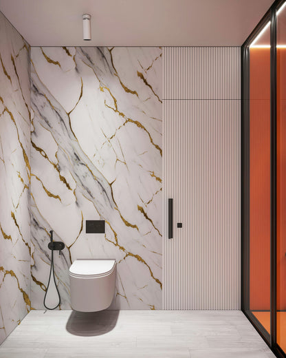 Nuevo Calacatta Gold PVC Shower / Interior Decorative Wall Panel