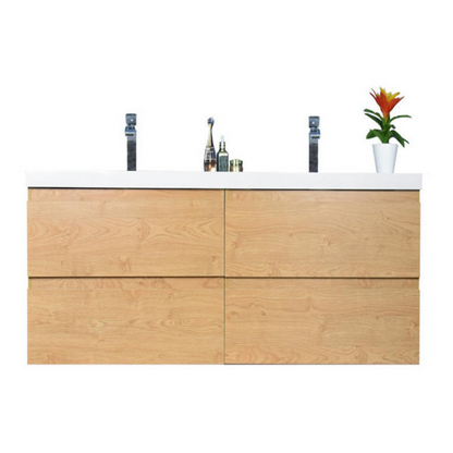 Bohemia Lina 48" Wall Mounted Bathroom Vanity with Reinforced Acrylic Integrated Sink Top