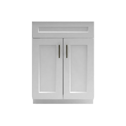 RTA White Shaker 24" Freestanding Bathroom Vanity Sink Base with Optional Quartz or Ceramic Countertop