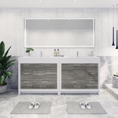 Dolce 84" Freestanding Bathroom Vanity with Acrylic Integrated Sink Top