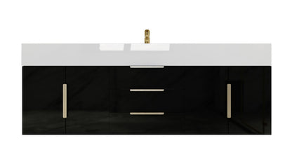 Bethany 60" Wall Mounted Bathroom Vanity with Reinforced Acrylic Integrated Sink Top