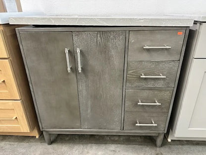 [CLEARANCE] Greentouch Home Greenwell Ellen DeGeneres Cashmere Oak 36" Bathroom Vanity [BASE ONLY]
