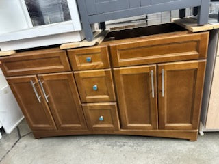 [CLEARANCE] 60" Mocha Double Vanity [BASE ONLY]