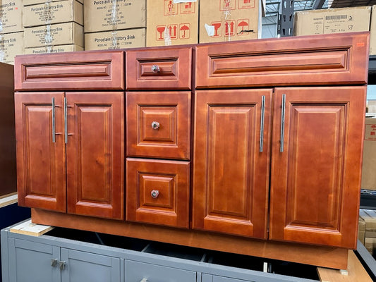 [CLEARANCE] 72" Crimson Raised Panel Double Sink Vanity [BASE ONLY]