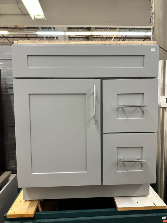 [CLEARANCE] 30" Single Sink Vanity - Drawer Right [BASE ONLY]