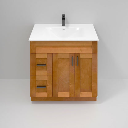 RTA Maple Shaker 36" Freestanding Bathroom Vanity Combo Base with Optional Quartz or Ceramic Countertop