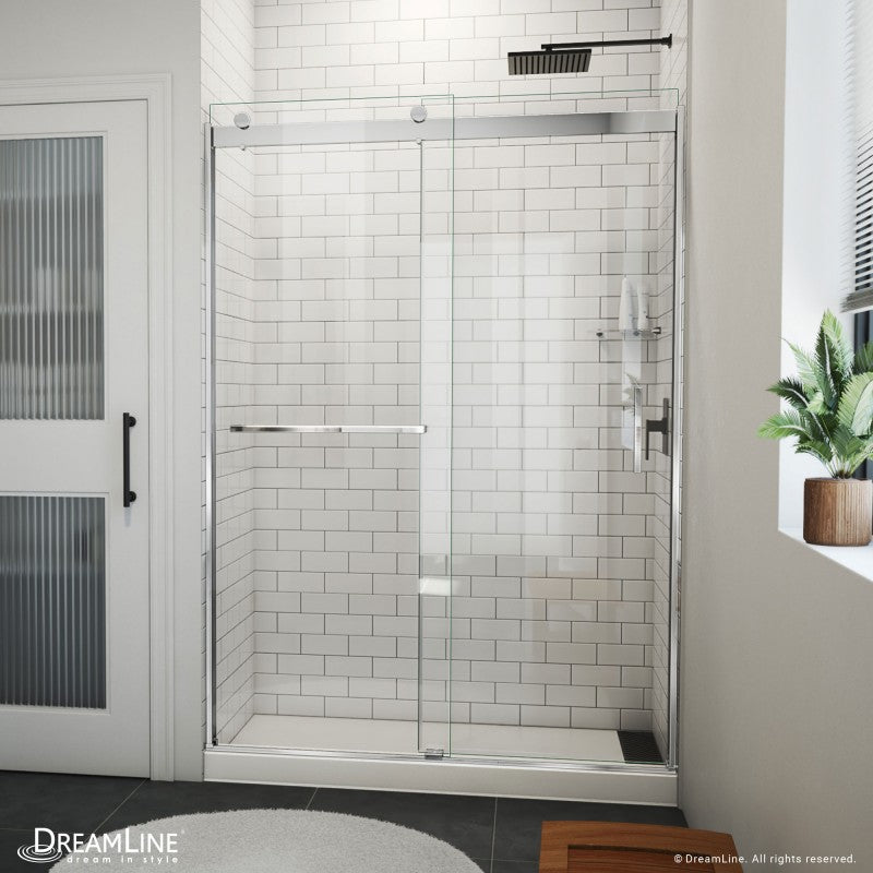 Sapphire-V Semi-Frameless Double Sliding Shower Door