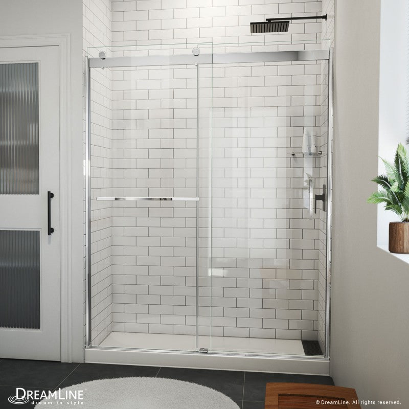 Sapphire-V Semi-Frameless Double Sliding Shower Door