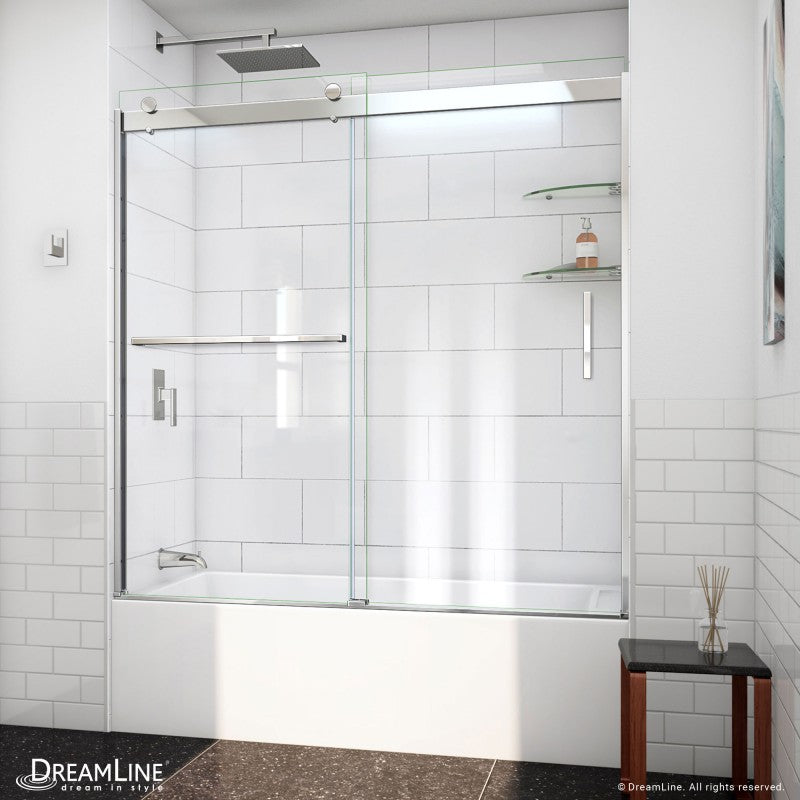 Sapphire-V Semi-Frameless Double Sliding Shower Door