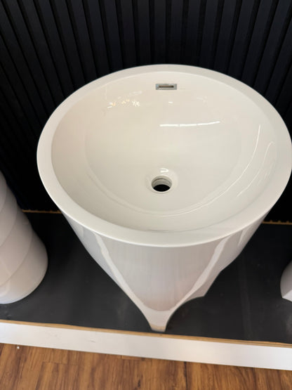 [CLEARANCE] Solid Surface Pedestal Sinks [3 Different Designs]