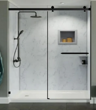 Load image into Gallery viewer, Celestine Frameless Single Sliding Shower Door
