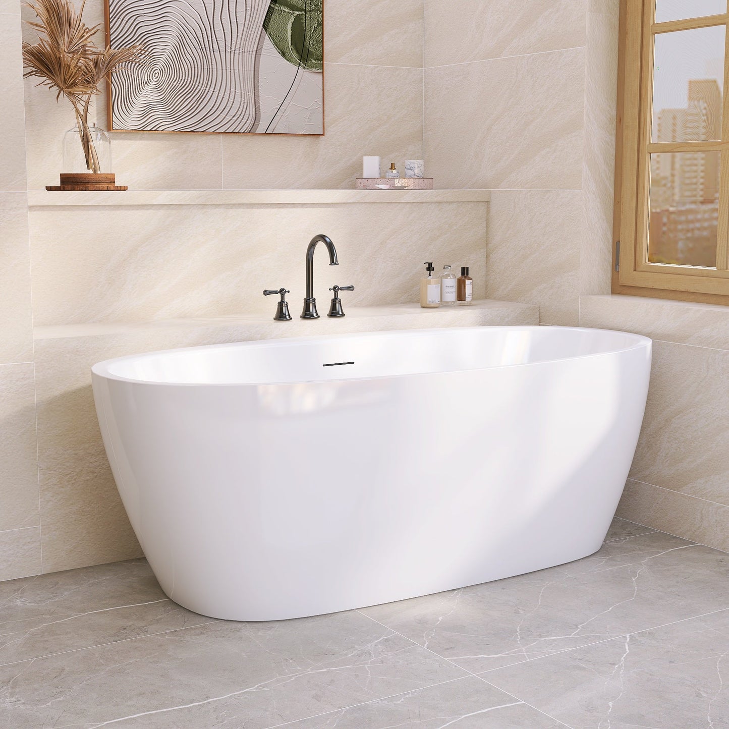 Freestanding Bathtub – Glossy White – Nerine