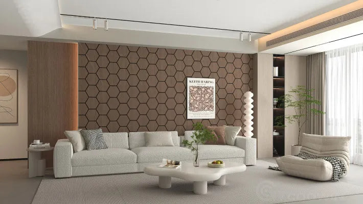 Wood Hexagon MDF Acoustic Interior Decorative Wall Panel