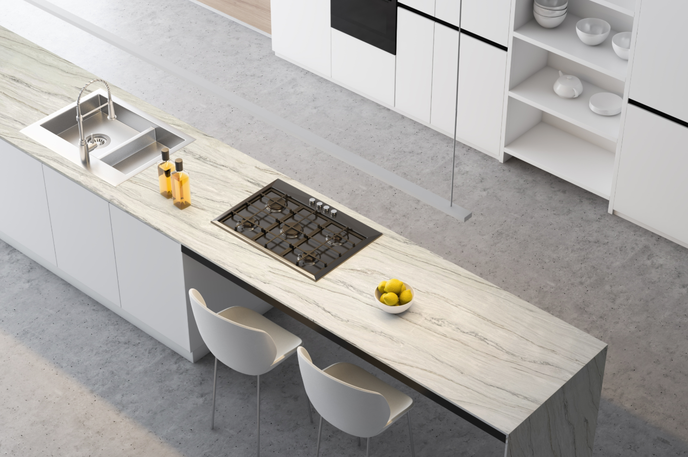 Acqurella White Quartz Slab