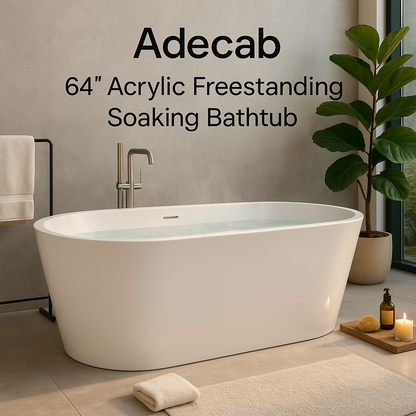 Freestanding Bathtub – Glossy White – Vesna