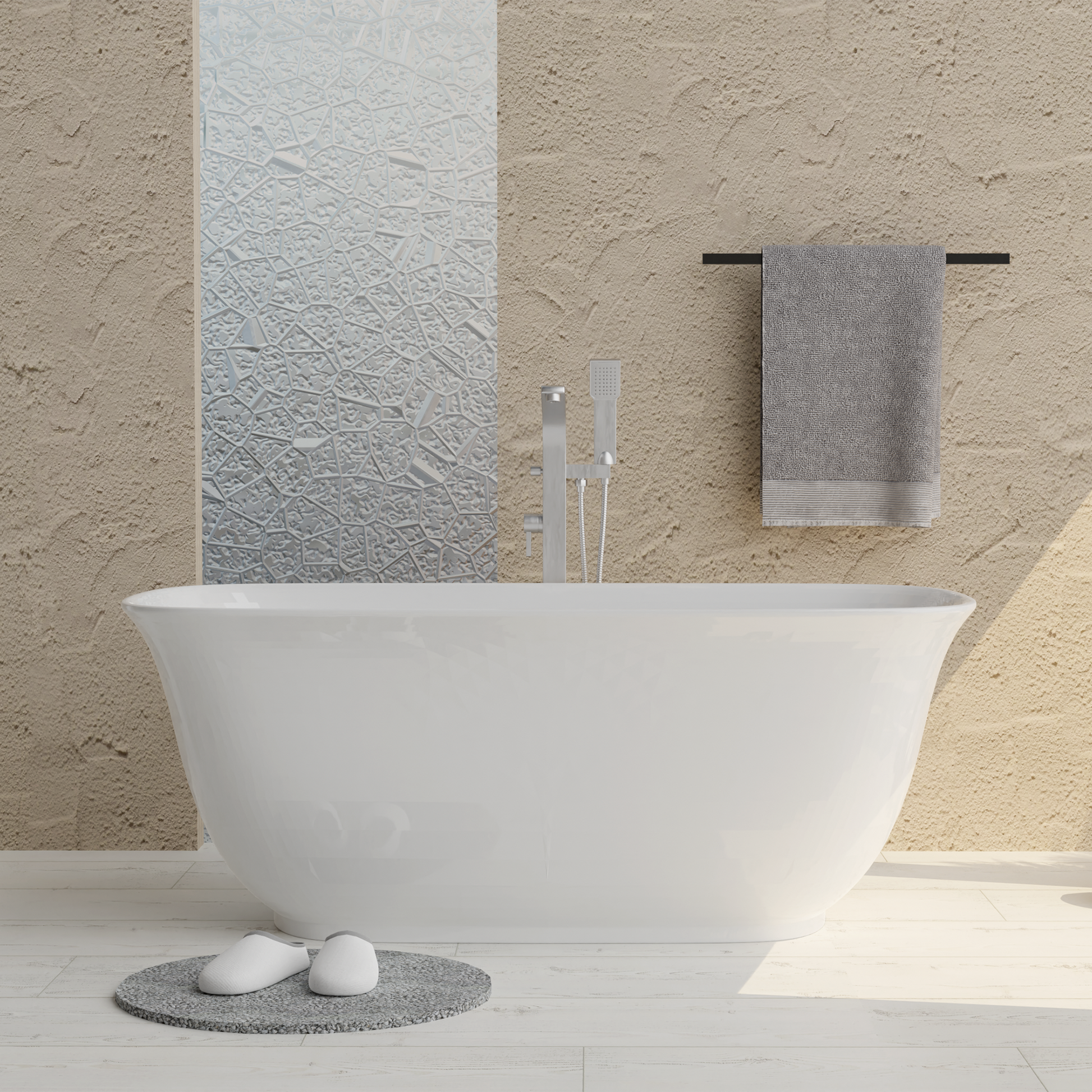 Freestanding Bathtub – Glossy White – Riva