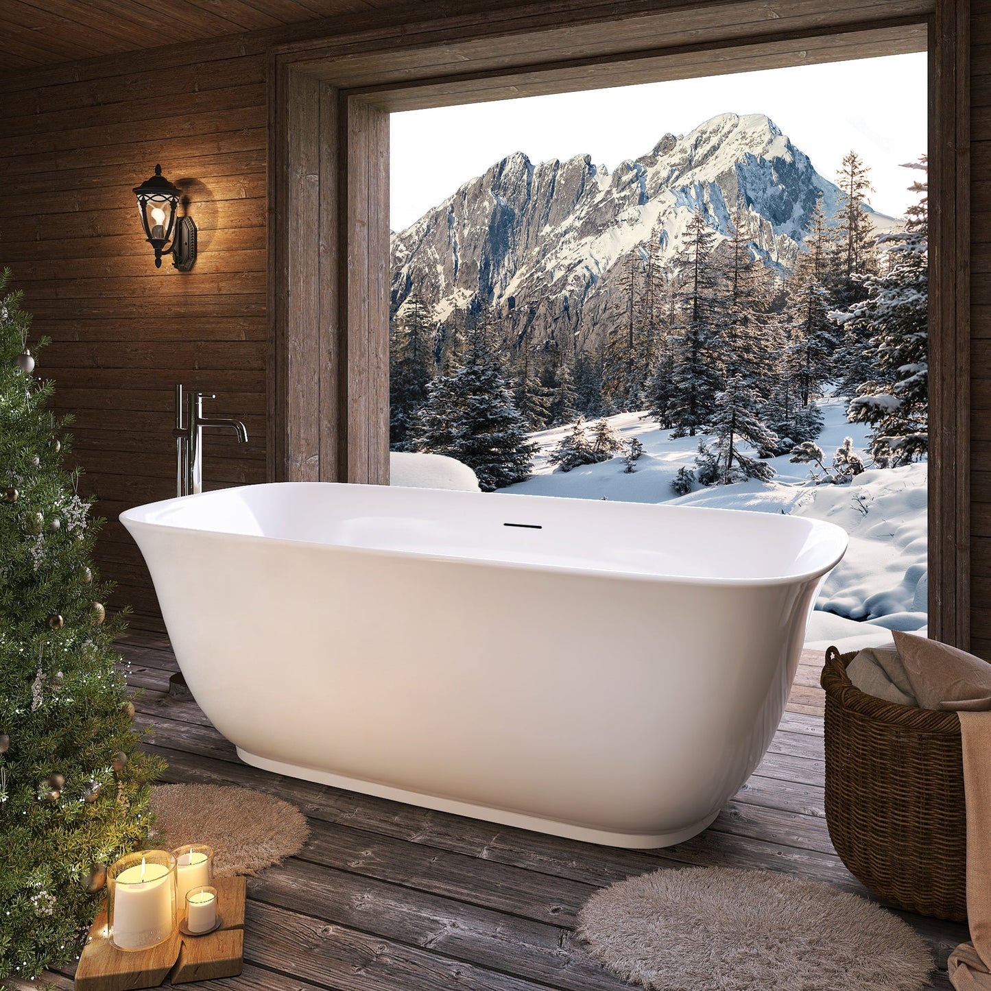 Freestanding Bathtub – Glossy White – Solene