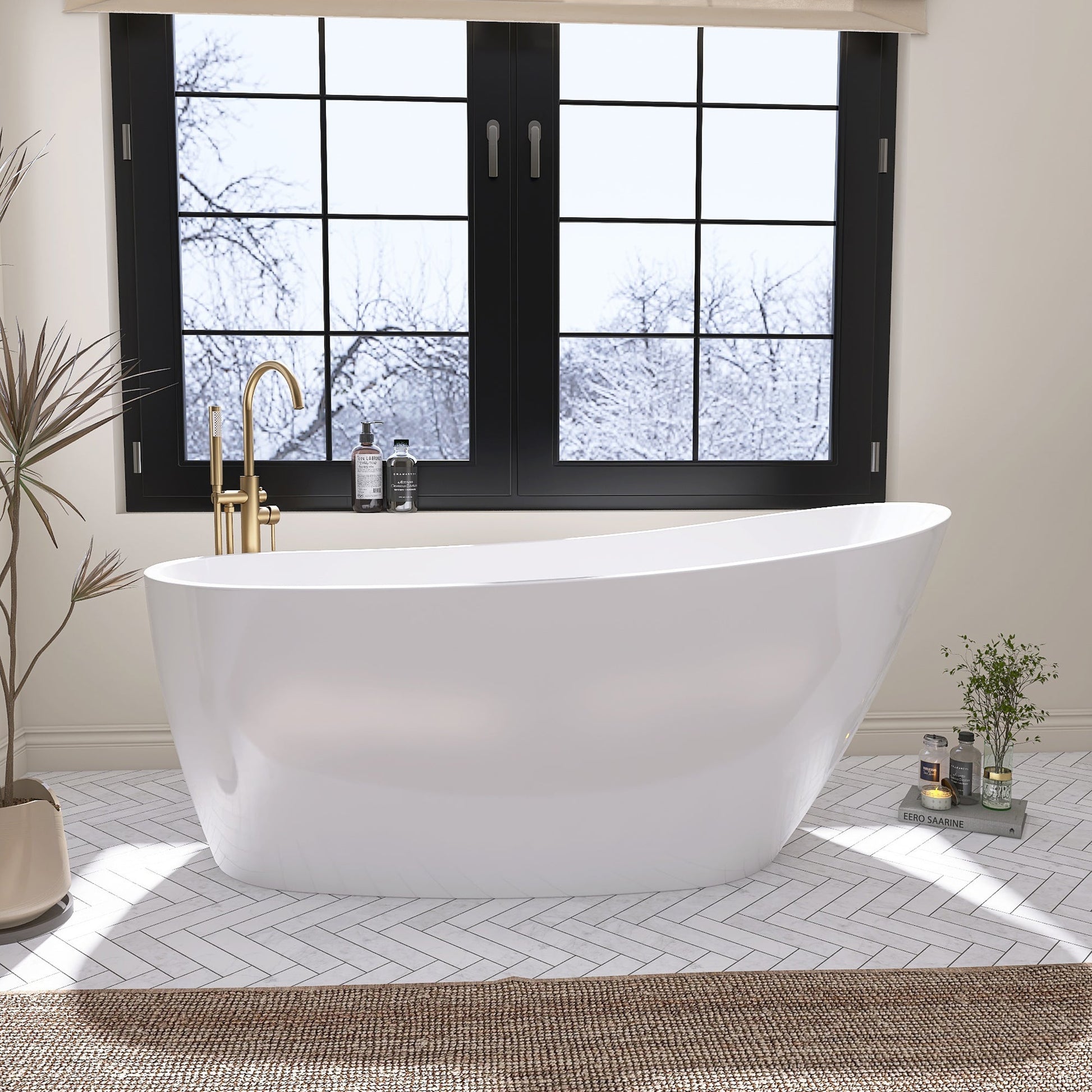 Freestanding Bathtub – Glossy White – Onda