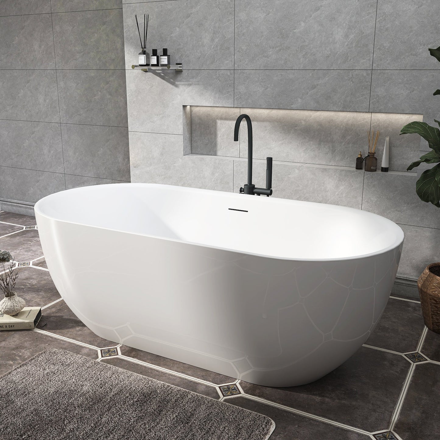 Freestanding Bathtub – Glossy White – Talia