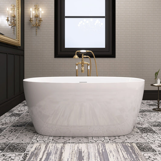 Freestanding Bathtub – Glossy White – Marea