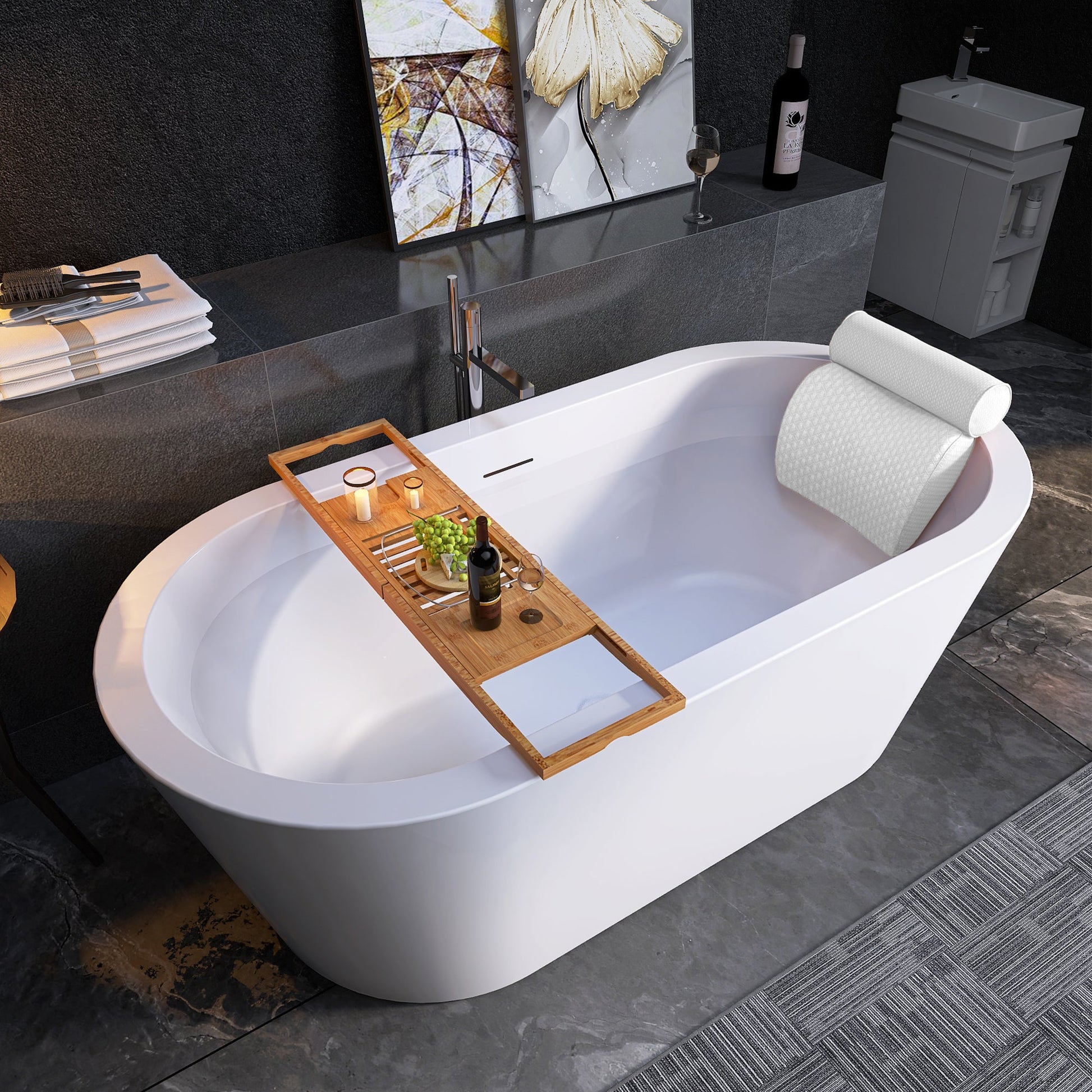 Freestanding Bathtub – Glossy White – Vesna