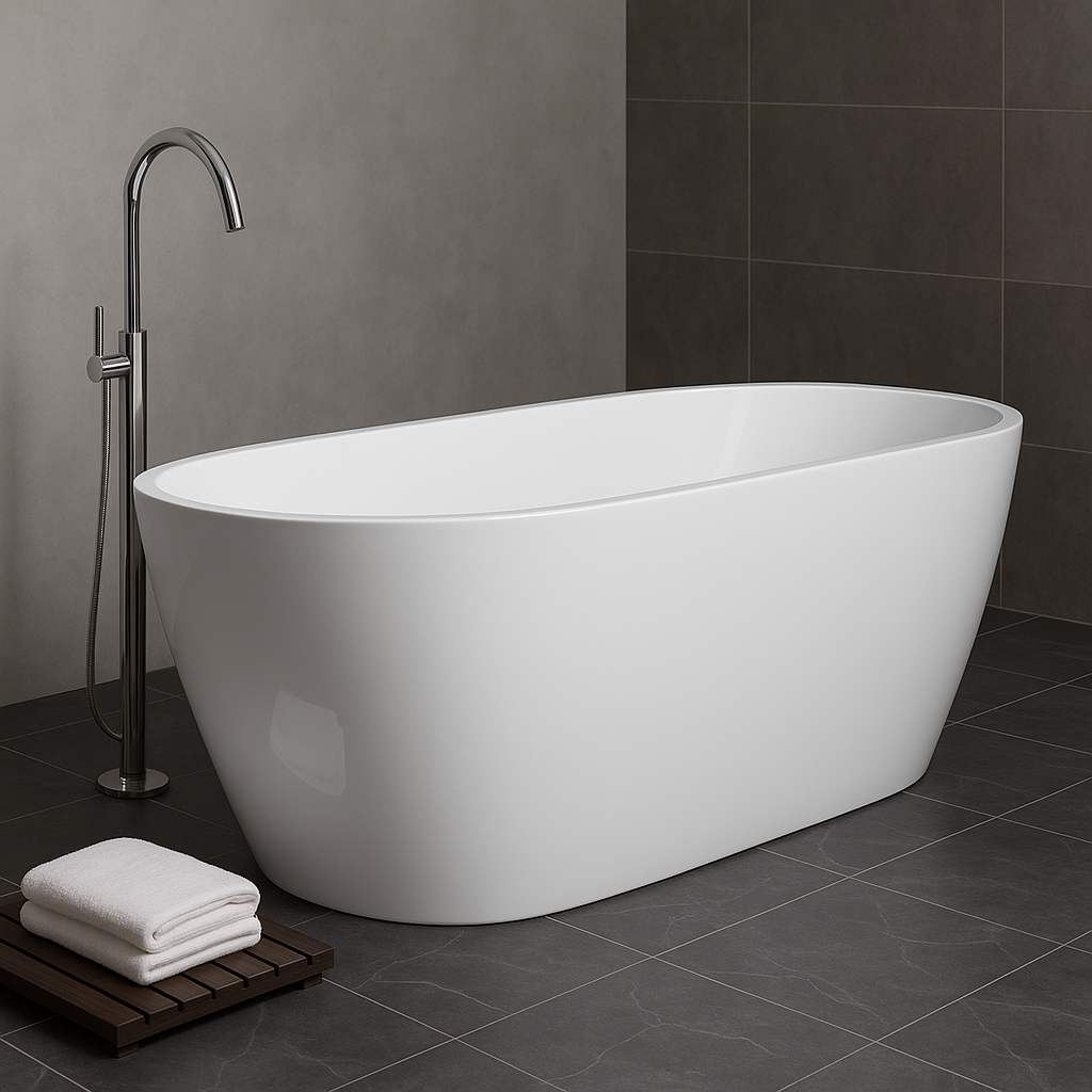 Freestanding Bathtub – Glossy White – Nerine