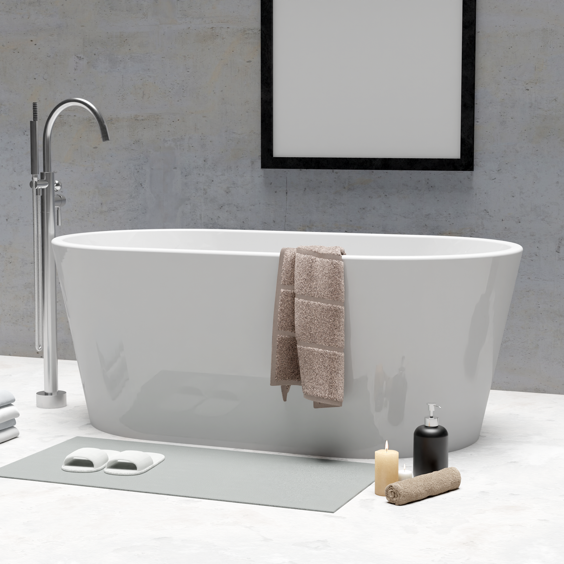 Freestanding Bathtub – Glossy White – Sorella