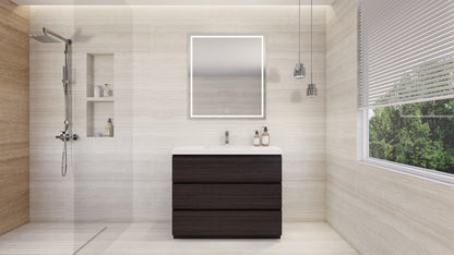 Angeles 42" Freestanding Bathroom Vanity with Reinforced Acrylic Integrated Sink Top