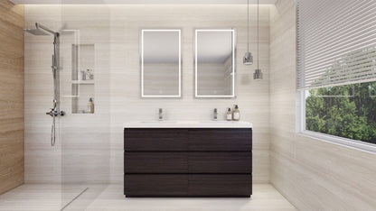 Angeles 60" Freestanding Bathroom Vanity with Reinforced Acrylic Integrated Sink Top