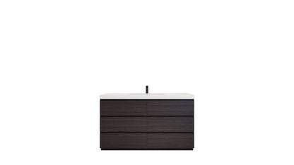 Angeles 60" Freestanding Bathroom Vanity with Reinforced Acrylic Integrated Sink Top