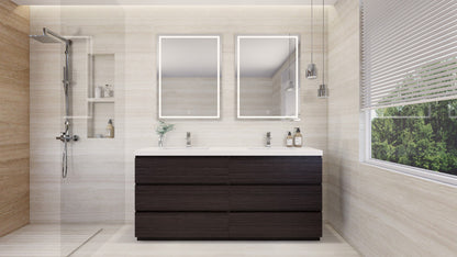 Angeles 72" Freestanding Bathroom Vanity with Reinforced Acrylic Integrated Sink Top